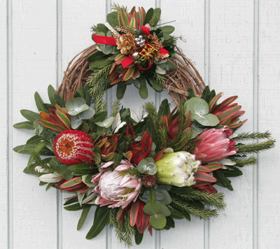 Fresh Partial Protea Wreath